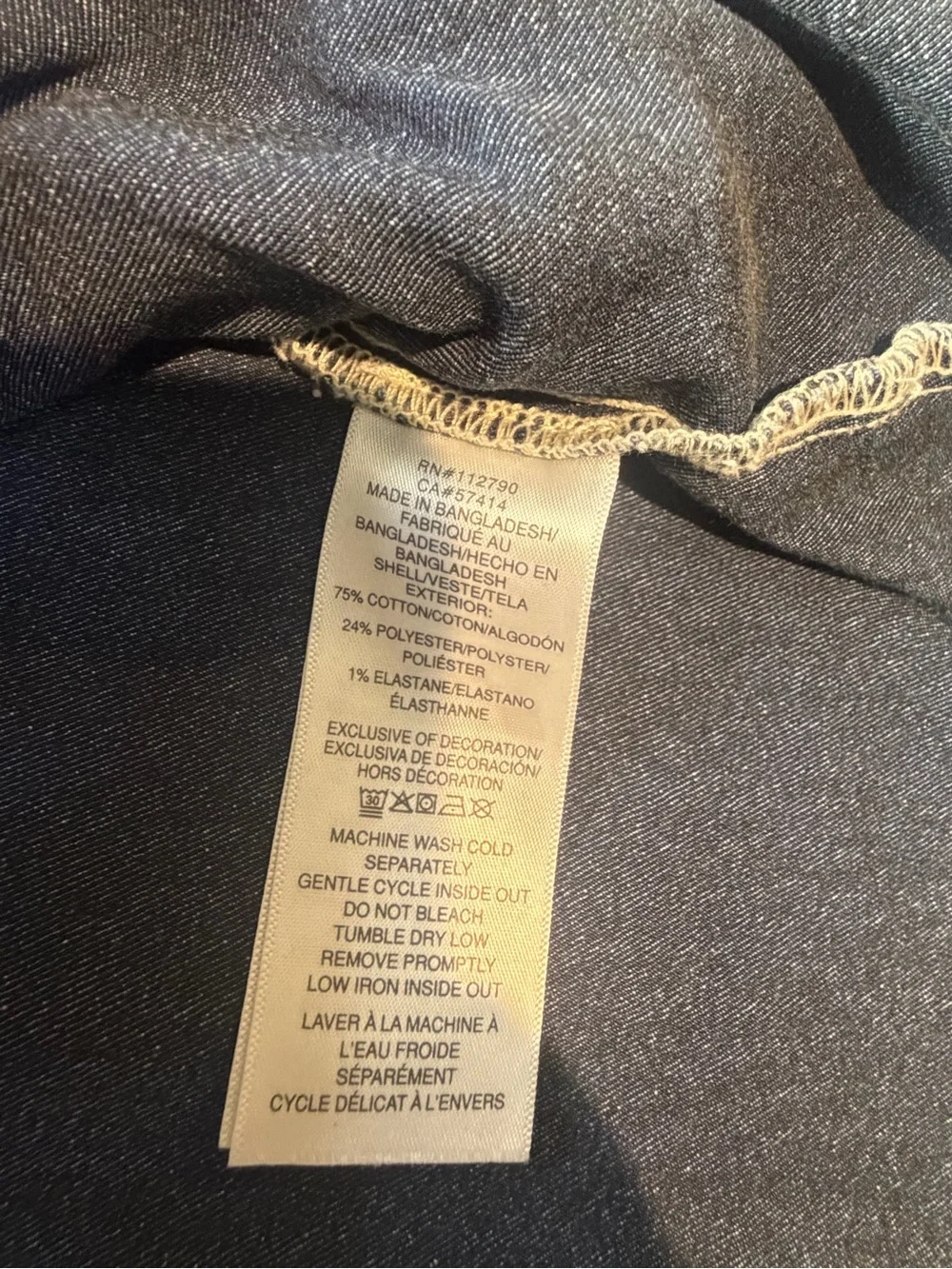 True Religion Men’s Medium Blue Denim Shirt Horseshoe Back